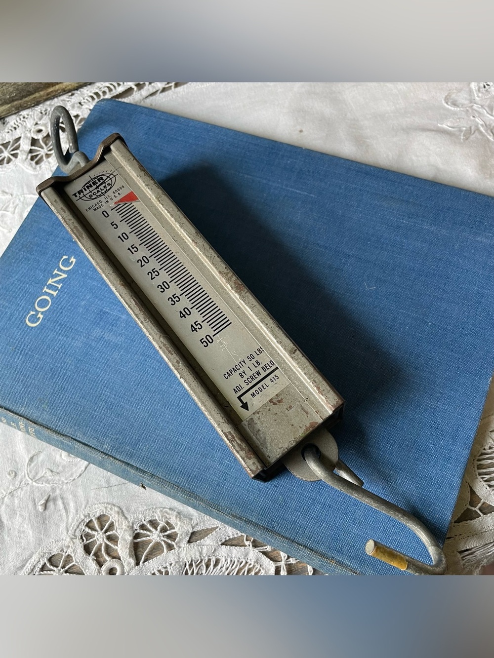 Vintage Triner industrial hanging scale USA